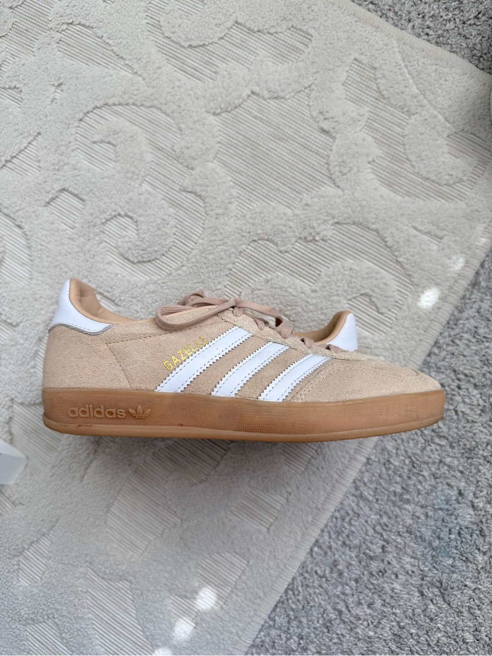 Adidas Gazelle Women's Beige Suede Sneakers 7 - Picture 3 of 7